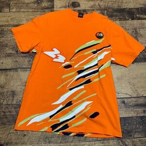 Jordan 8 VIII Graphic T-Shirt Jumpman Logo Orange Casual Top Mens Large